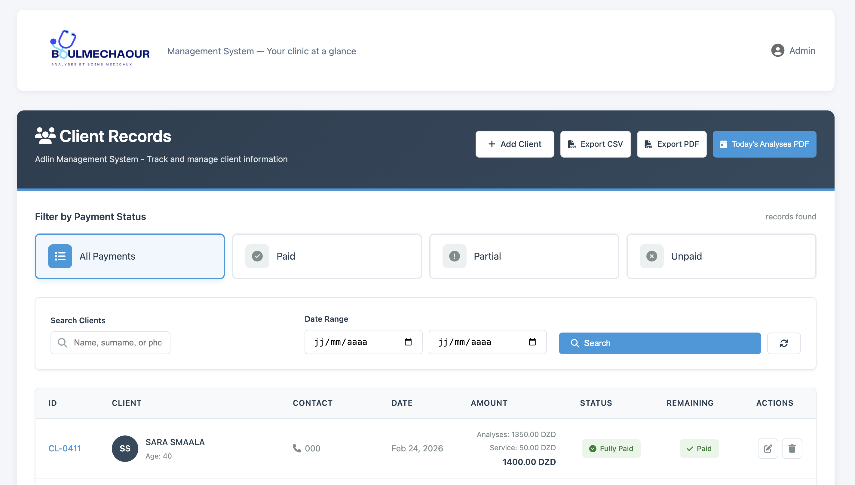 Boulmechaour Clinique